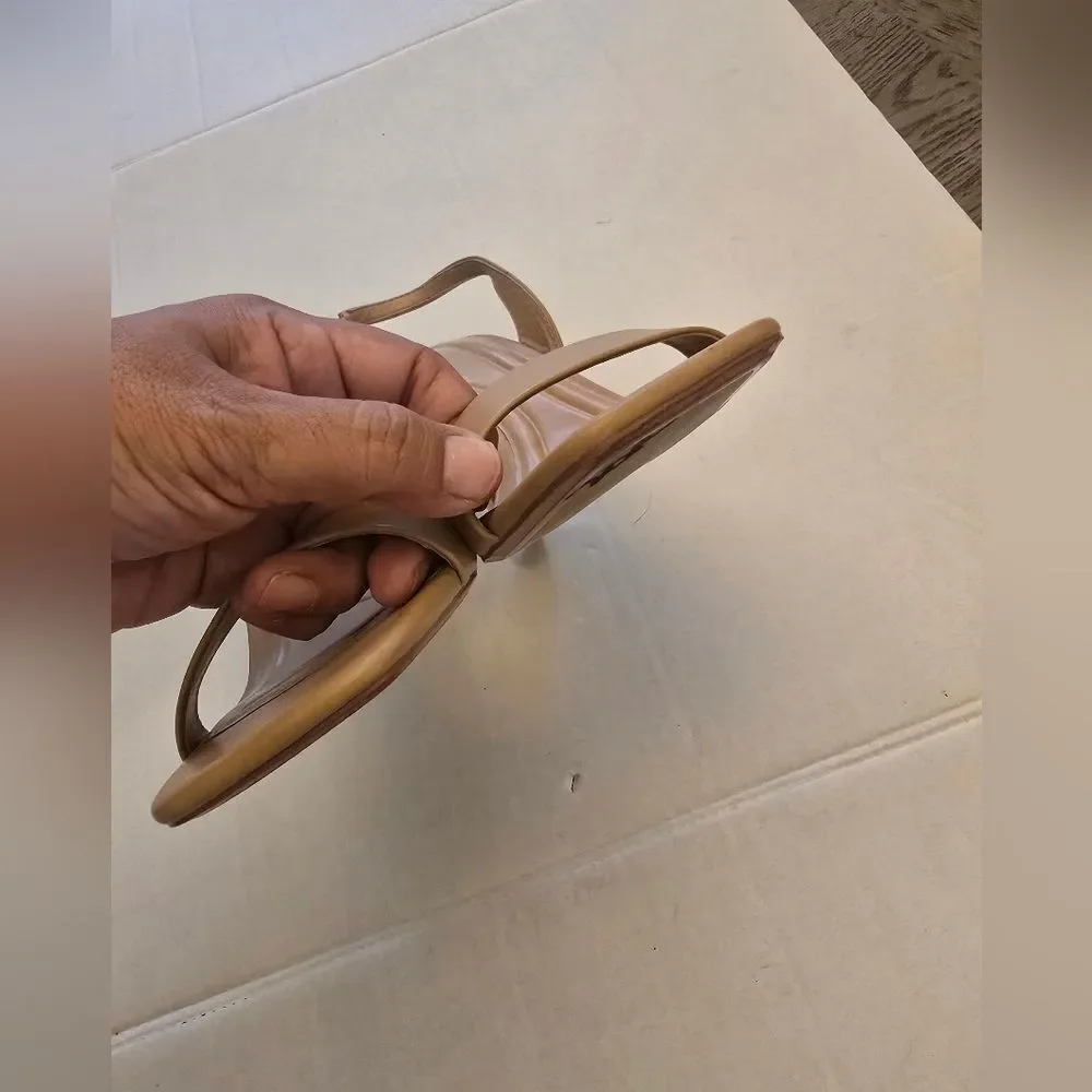 Zara Strappy Sandals In Tan Size 10 - Picture 3 of 12